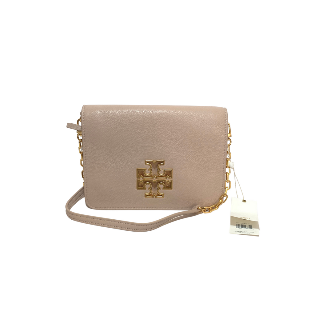 Tory Burch Light Oak 'Britten Combo' Leather Crossbody Bag | Like New |