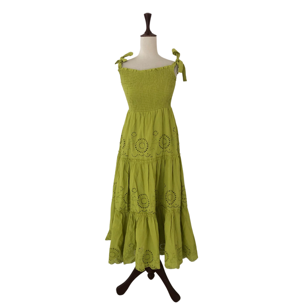 ZARA Lime-green Maxi Dress | Brand New |