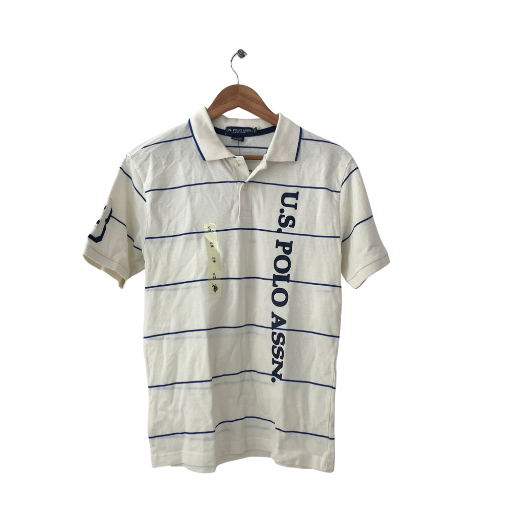 U.S Polo Association Men's Off-white Polo Shirt | Brand New |
