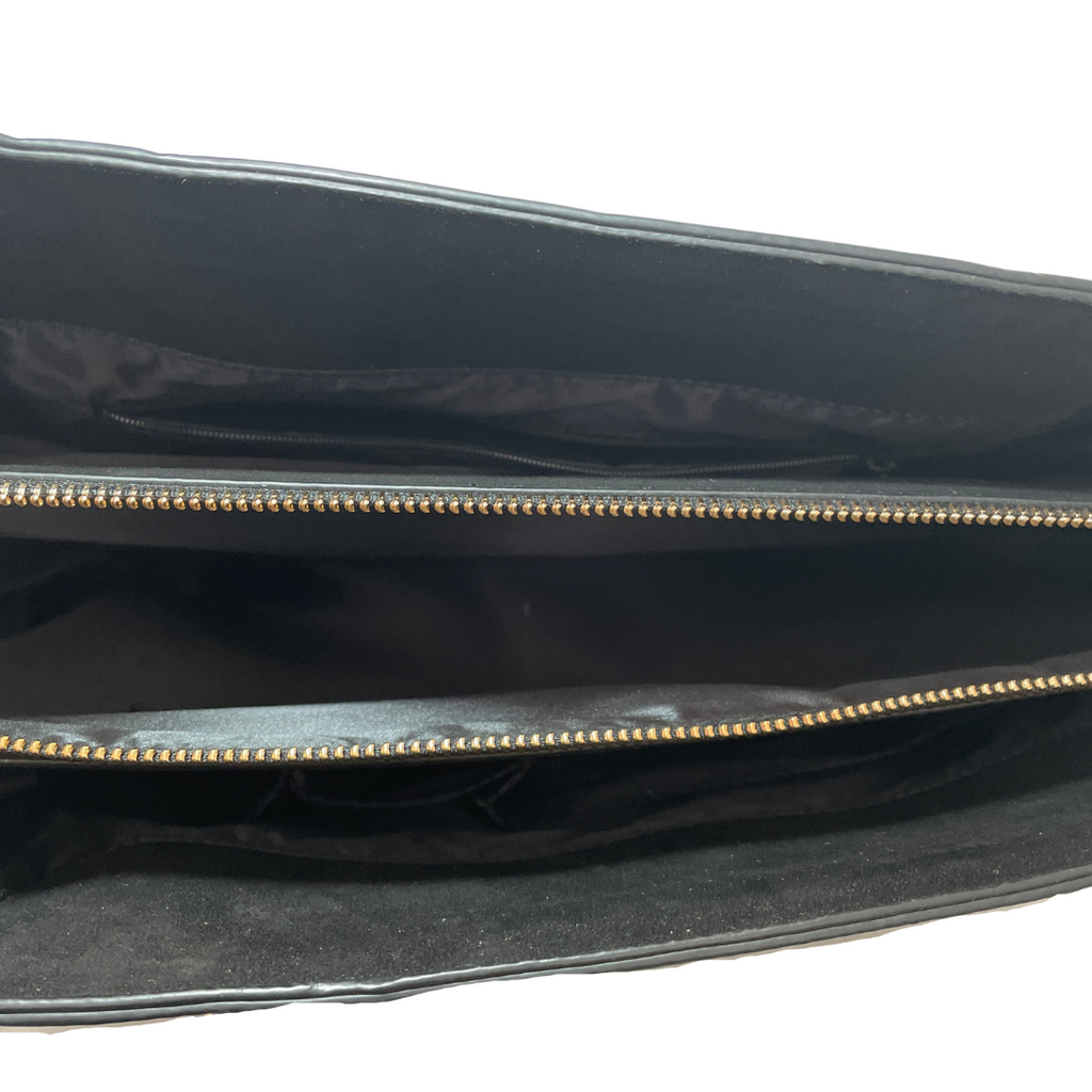 River Island Black Patent Croc Satchel | Gently Used |