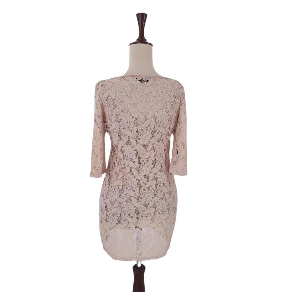 Warehouse Light Pink Lace Dress | Gently Used |