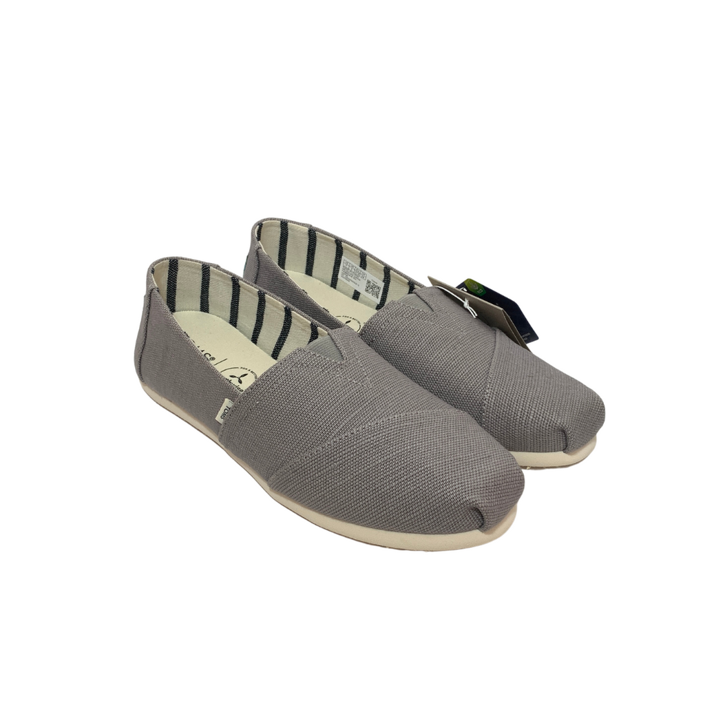 TOMS Alpargata Grey Heritage Canvas Shoes | Brand New |