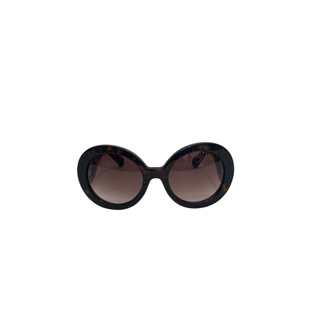 Prada Black Round Curved Sunglasses | Gently Used |