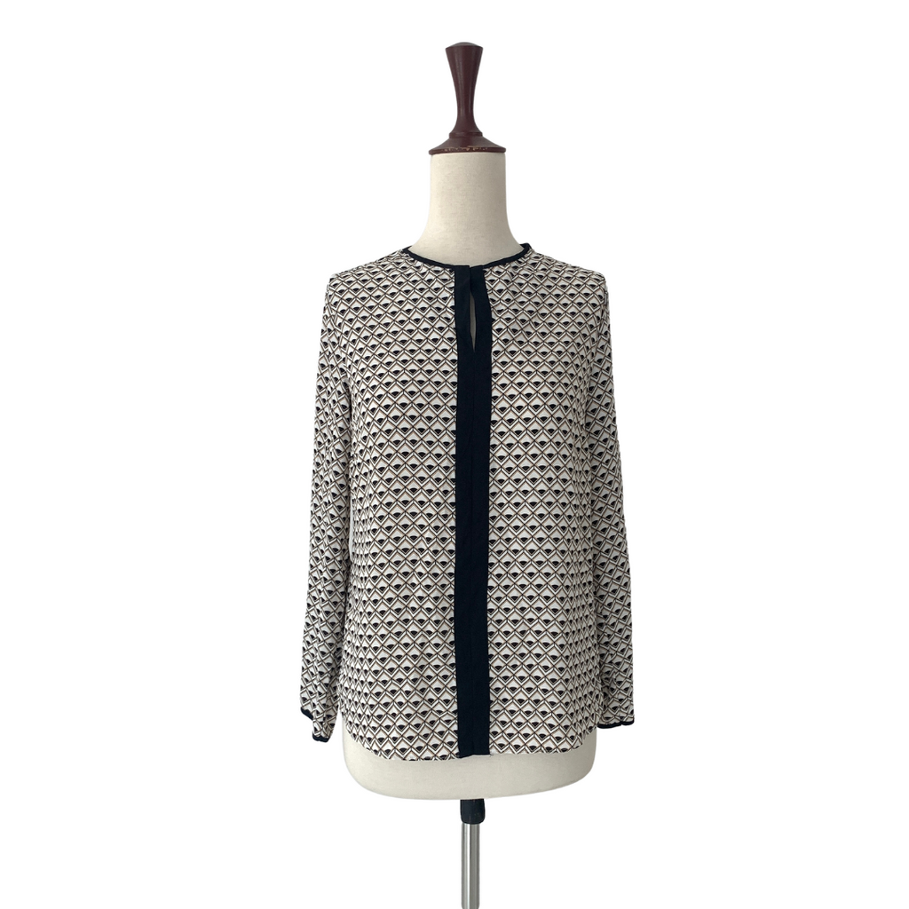Primark Black & White Printed Top | Brand New |