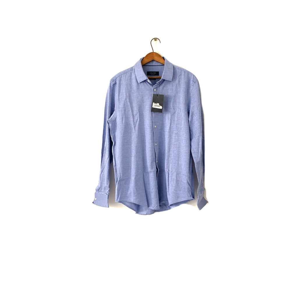 ZARA Men's Blue Long-Sleeved Collared Shirt | Brand New |