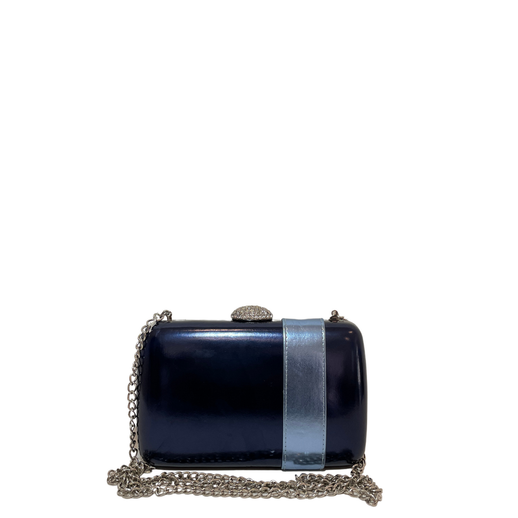 Nina Blue Rhinestone Clutch | Brand New |