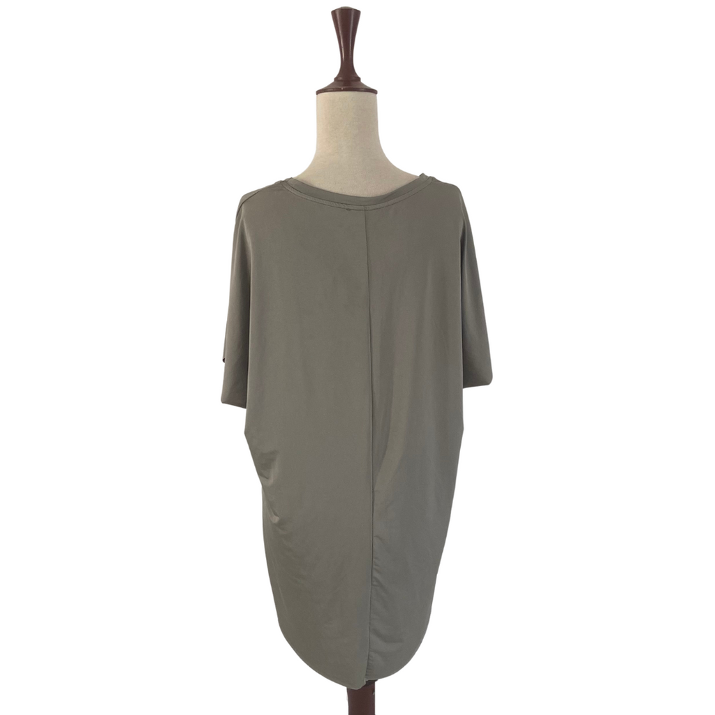 ZARA Grey Shiny Oversized Short-sleeved Top | Gently Used |