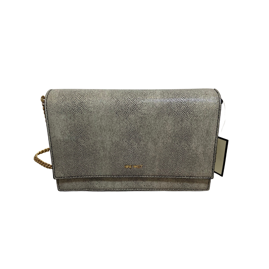 Nine West Grey Pebbled "Anni" Shoulder Bag | Brand New |