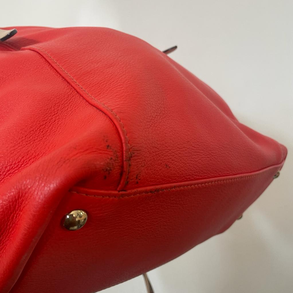 Michael Kors Orange-Red Leather Jetset East West Tote Bag | Pre Loved |