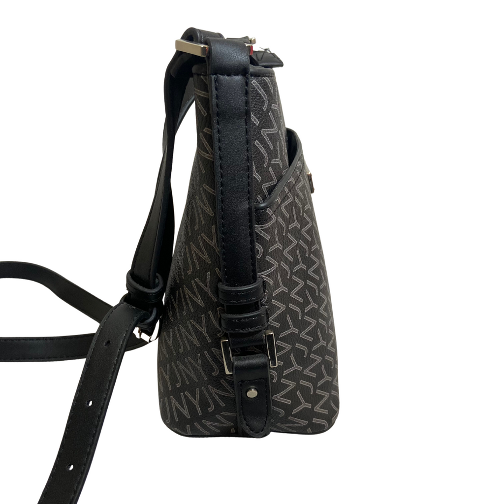 Jones New York Black Monogram Crossbody Bag | Like New |
