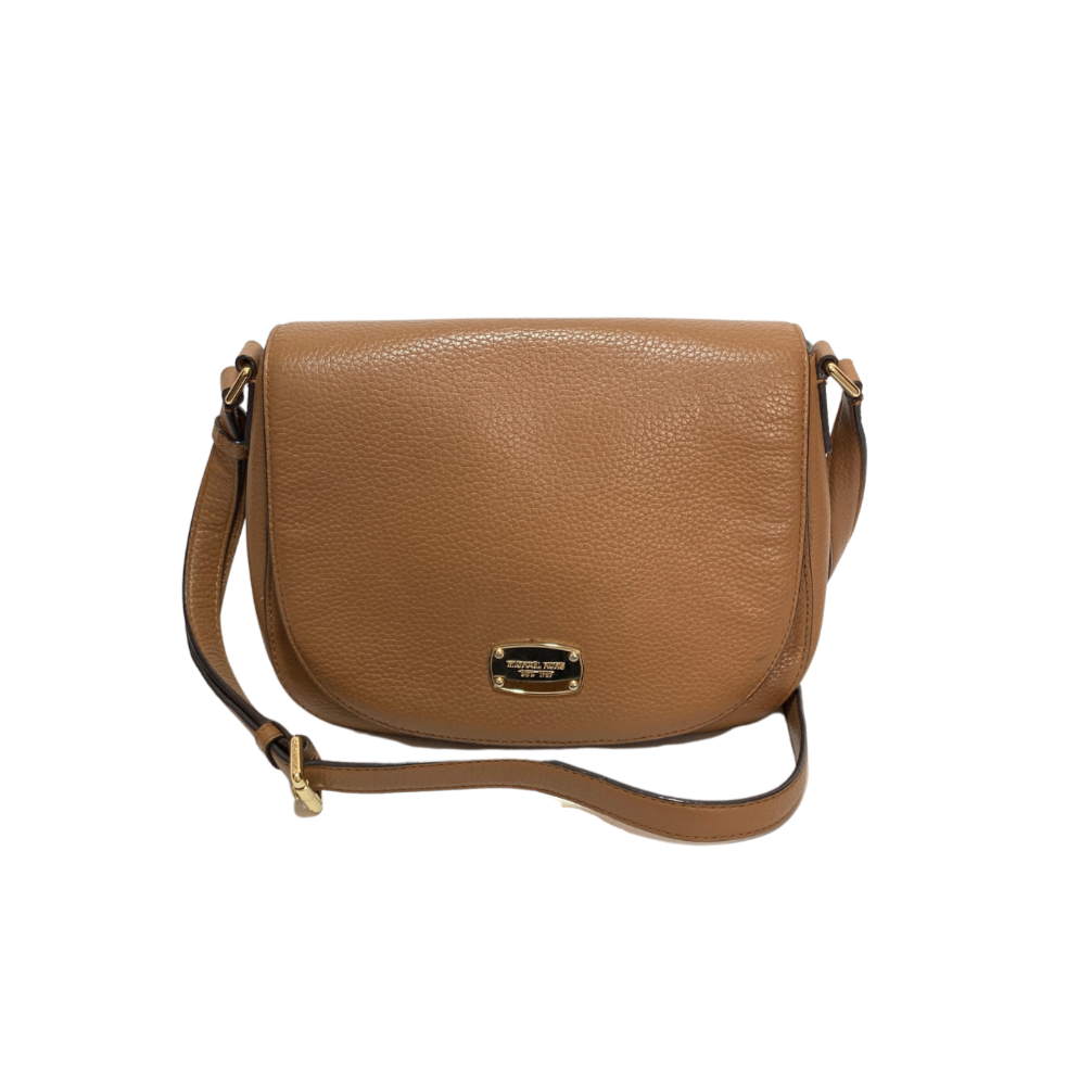 Michael Kors Tan Pebbled Leather Saddle Bag | Pre Loved |