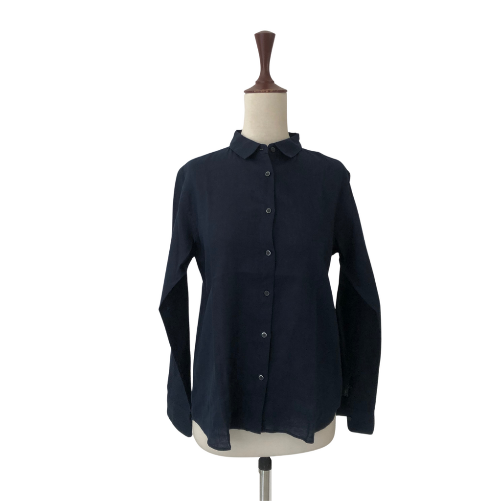 Uniqlo Dark Blue Collared Shirt | Gently Used |