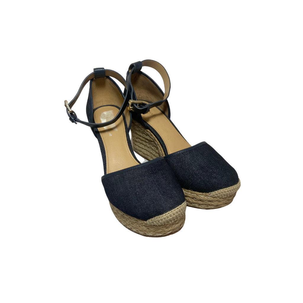 Michael Kors Denim and Jute Espadrille Wedges | Gently Used |