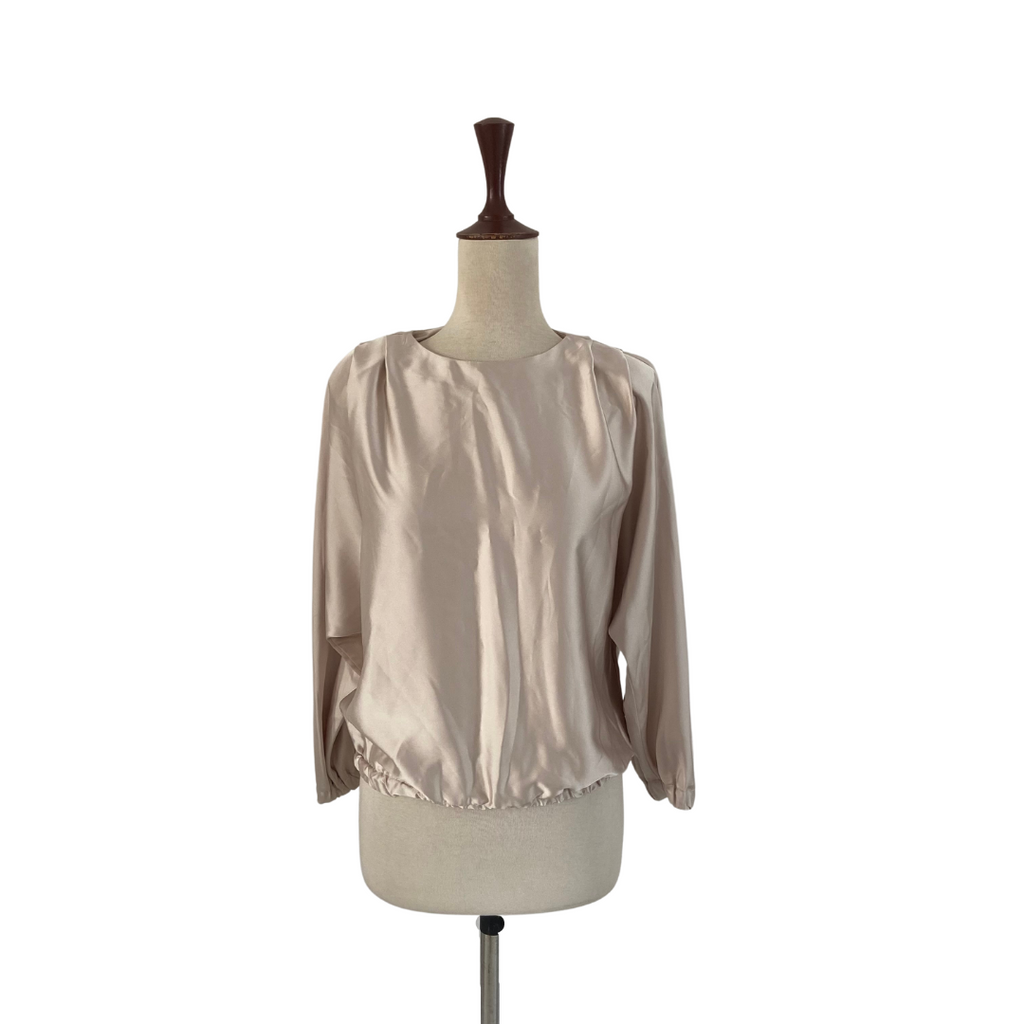 ZARA Light Gold Satin Blouse | Brand New |