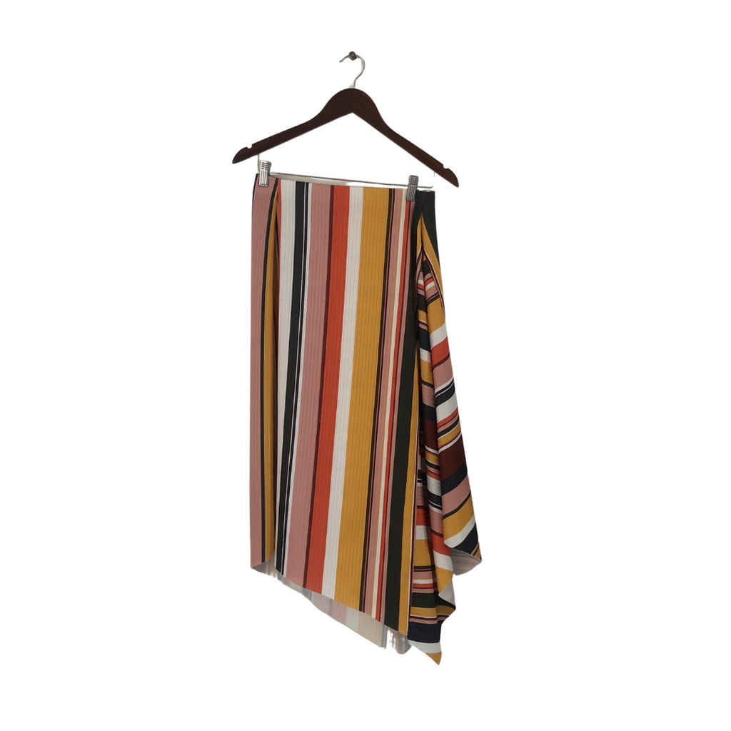 ZARA Multi-Coloured Striped Midi Skirt | Brand New |