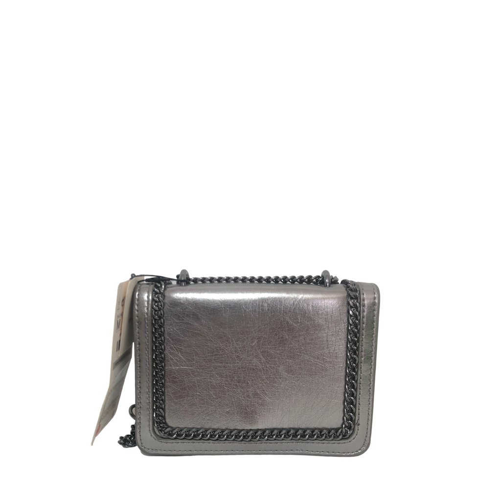 ZARA Silver Mini Chain Crossbody Bag | Brand New |