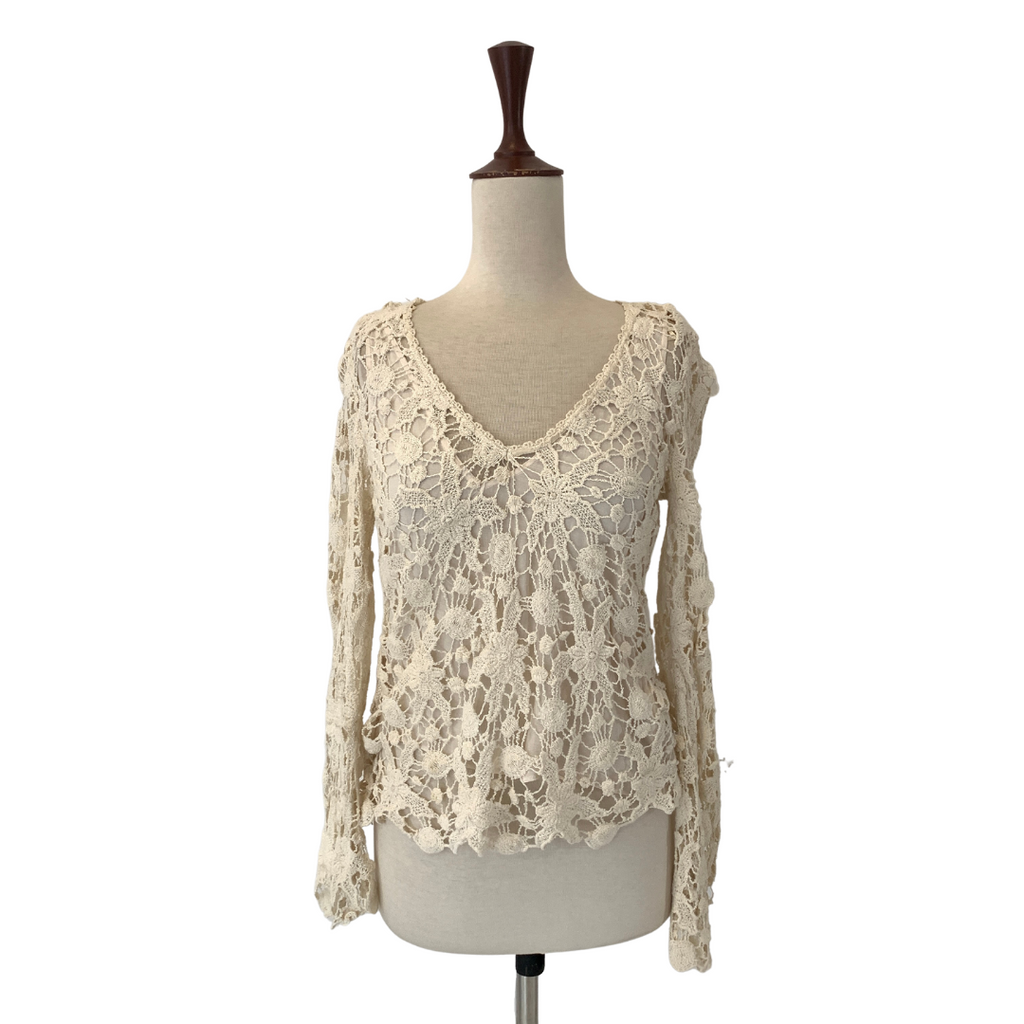 ZARA Cream Lace Top | Gently Used |