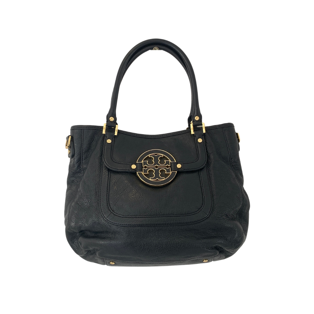 Tory Burch Black Leather 'Amanda' Shoulder Bag | Pre Loved |