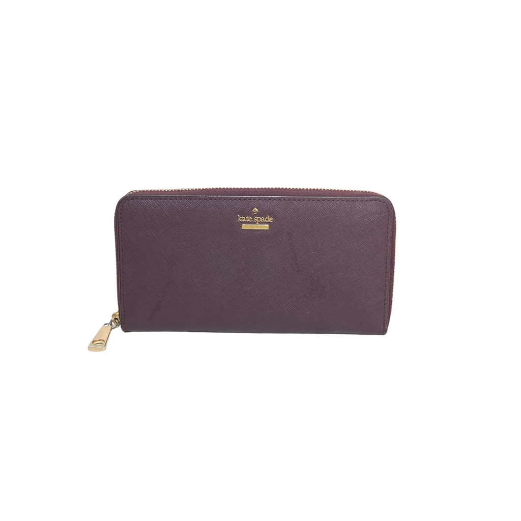 Kate Spade Purple Ziparound Leather Wallet | Gently Used |