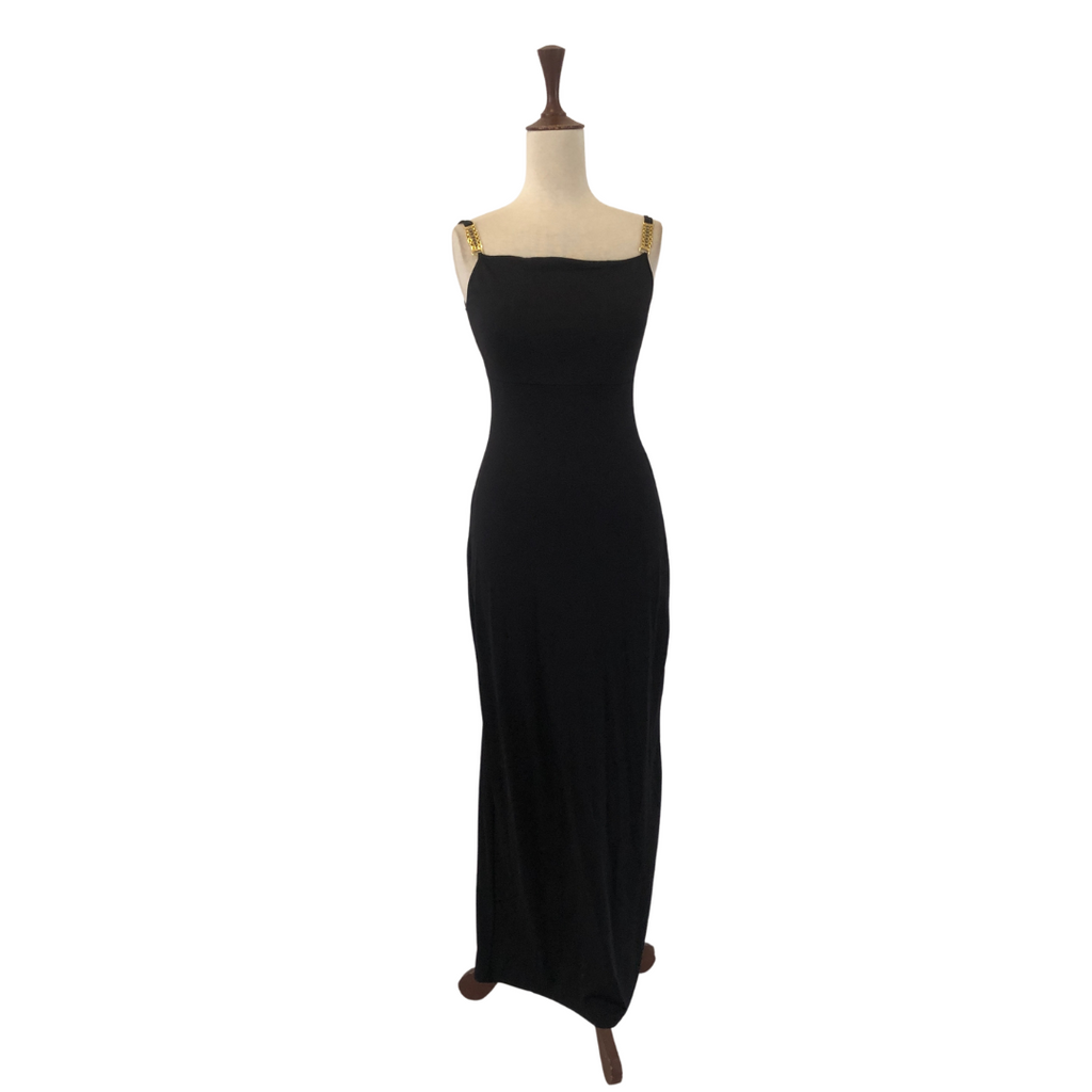 Lipsy Black Satin Long Dress | Gently Used |