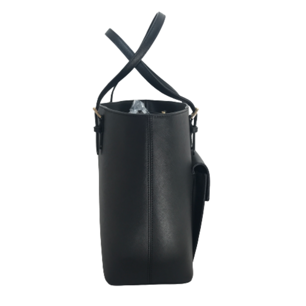 Michael Kors Black Saffiano Leather Jet Set Large Pocket Tote | Like New |