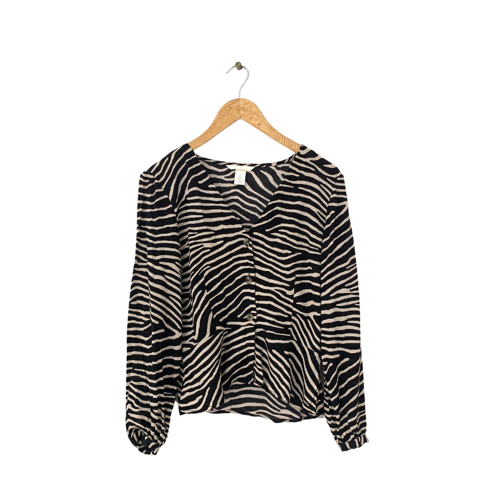 H&M Tiger Print Blouse | Gently Used |