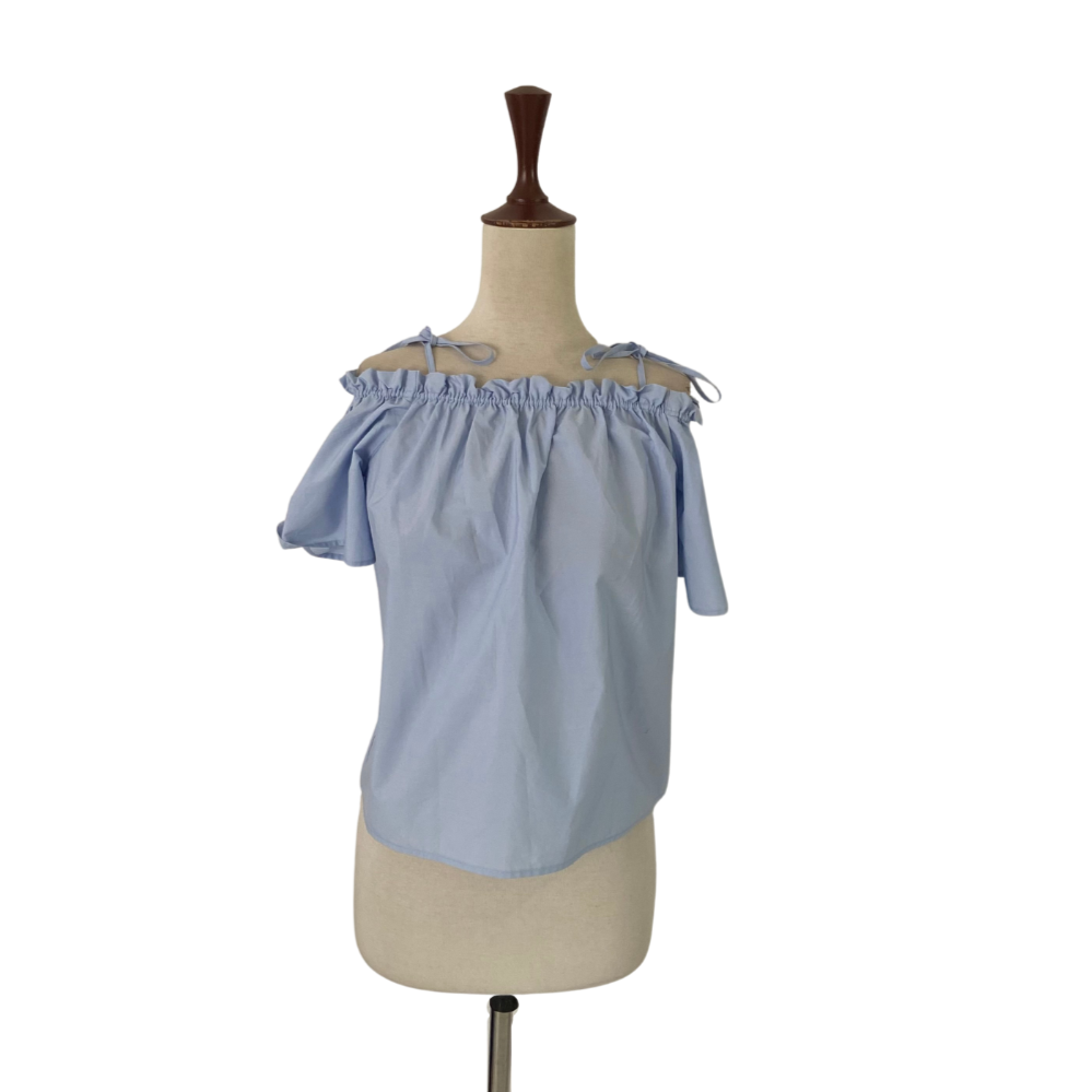 H&M Blue Off-shoulder Top | Brand New |