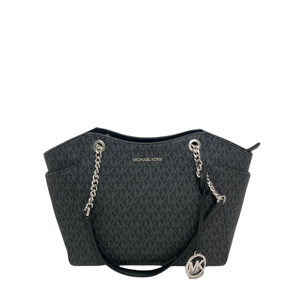 Michael Kors Black Monogram Chain Shoulder Bag  | Like New |