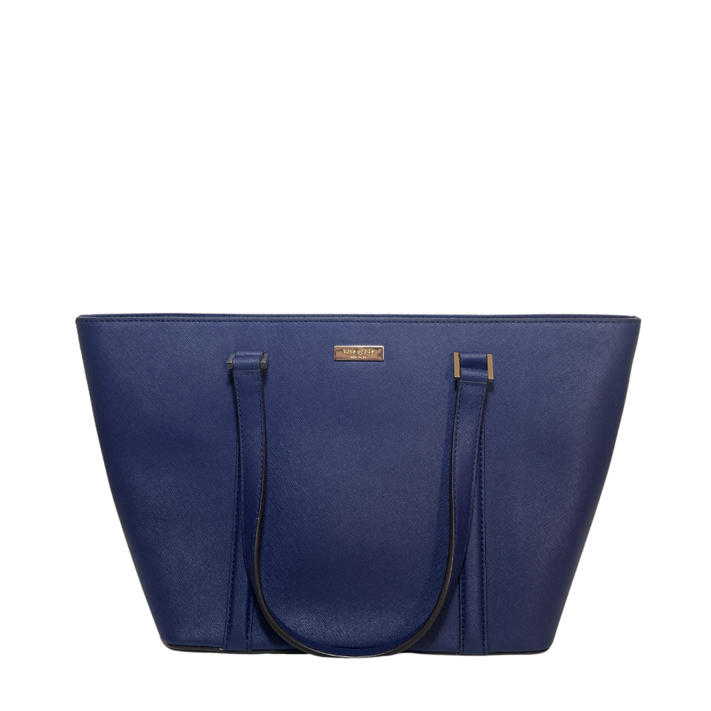 Kate Spade Blue Leather Tote Bag | Gently Used |