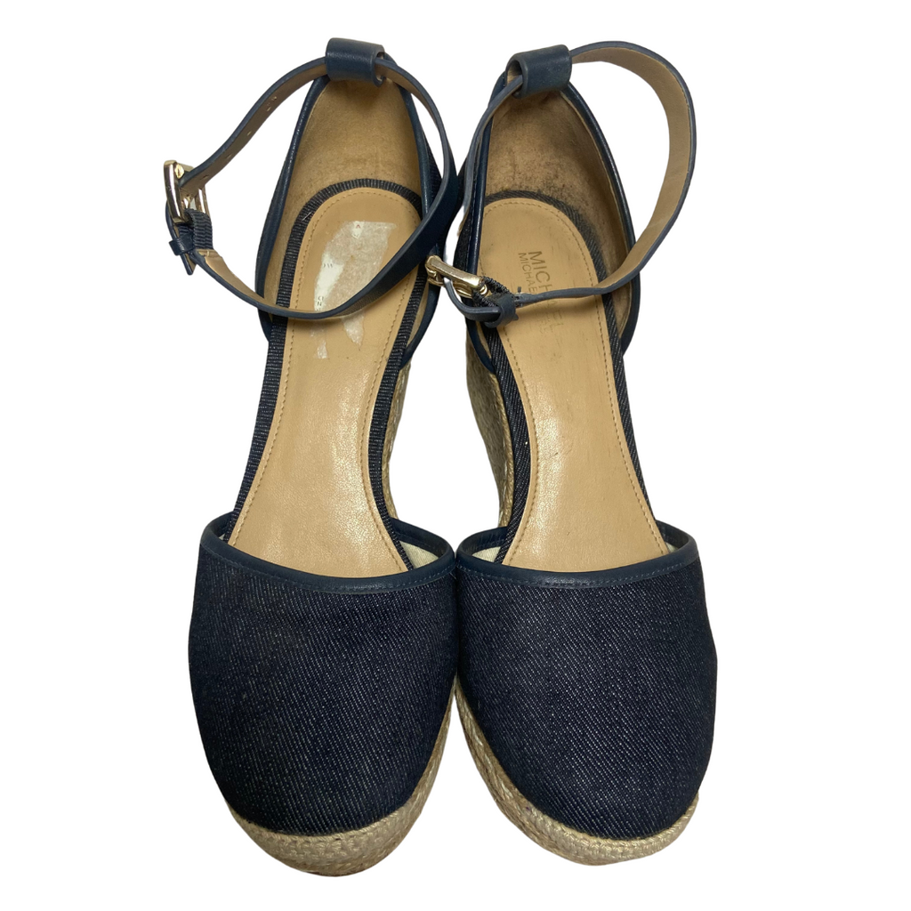 Michael Kors Denim and Jute Espadrille Wedges | Gently Used |