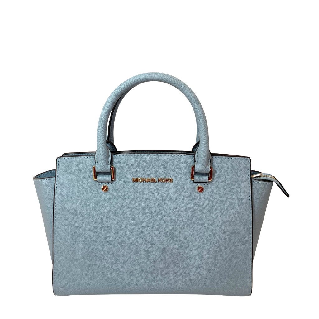 Michael Kors Sky Blue Leather Small Selma Satchel | Gently Used |