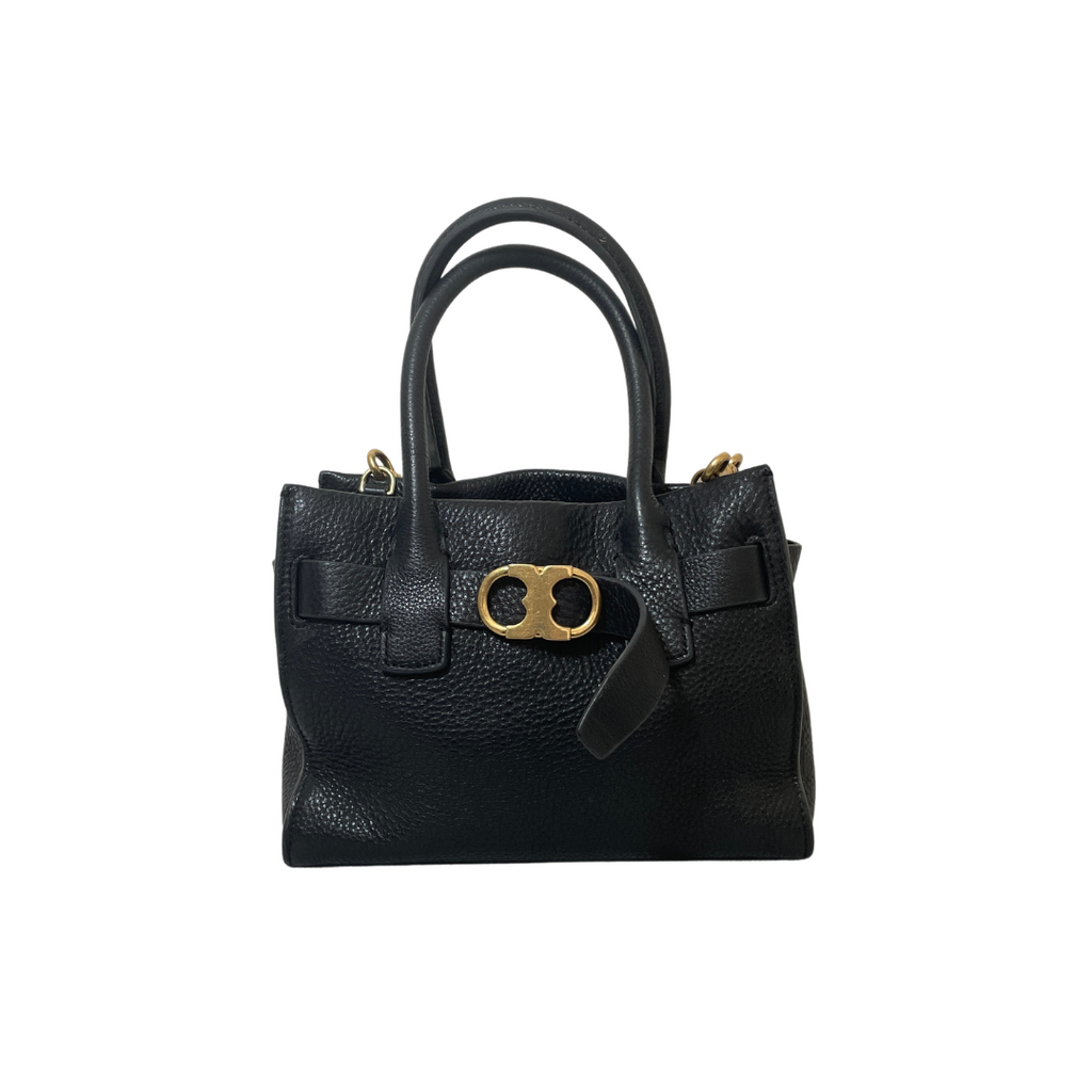 Tory Burch Black Leather Small 'Gemini' Satchel | Pre Loved |