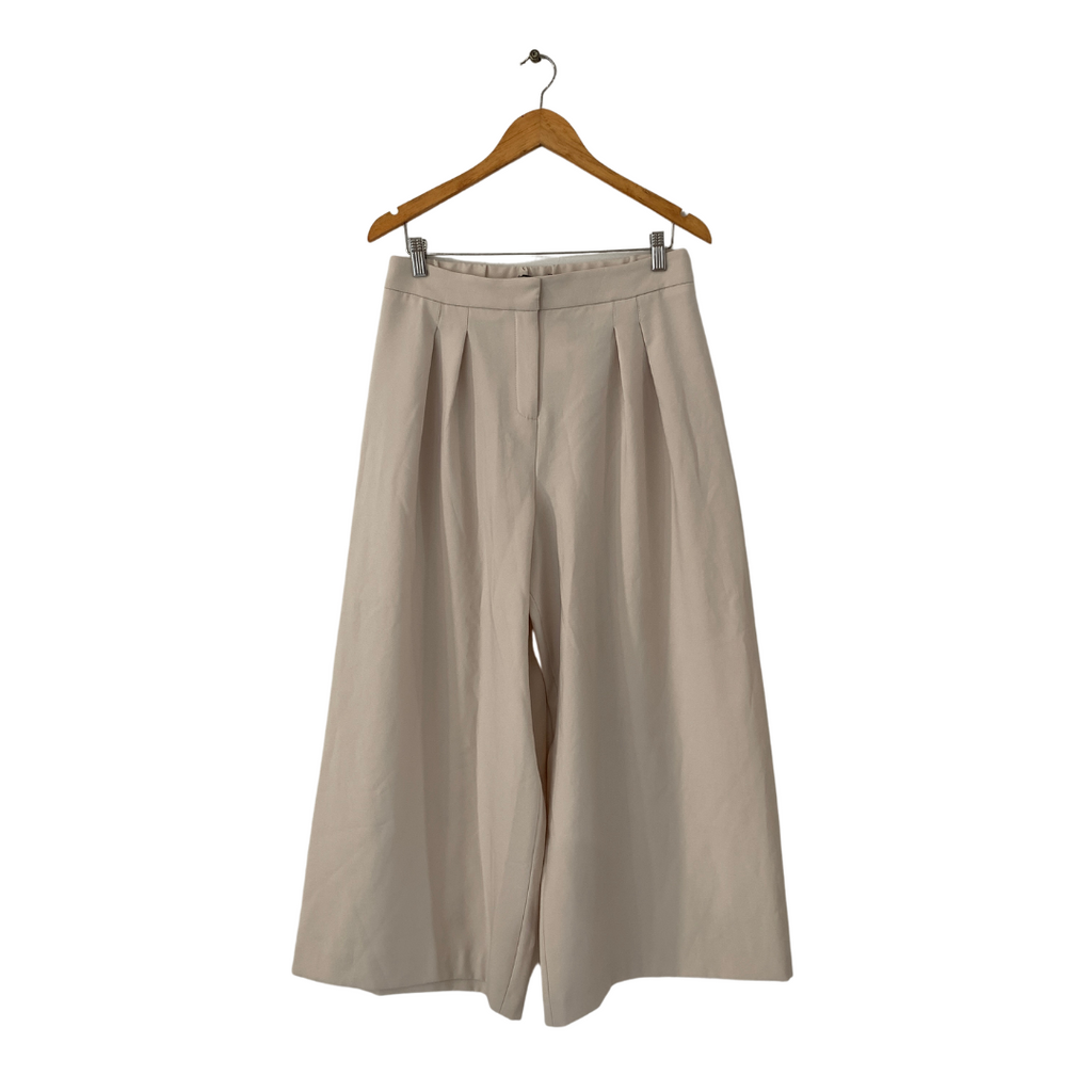 ZARA Light Beige Wide-legged Pants | Brand New |