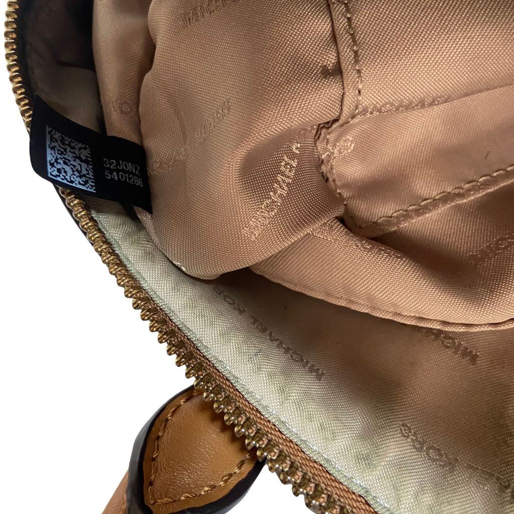 Michael Kors Tan and Orange 'Mercer' Dome Satchel | Pre Loved |