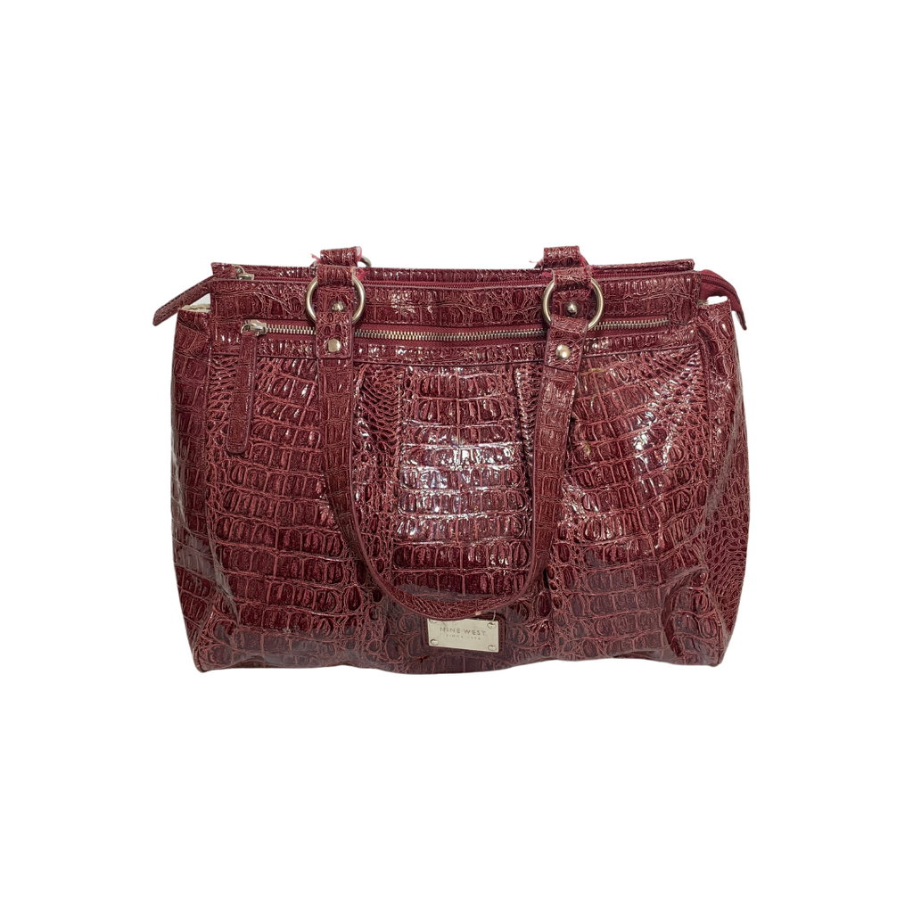 Nine West Maroon Textured Shoulder Bag | Pre Loved |