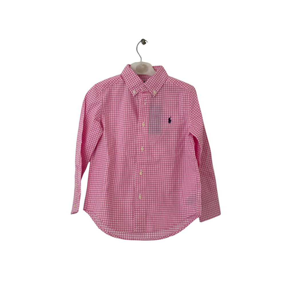 Ralph Lauren Pink & White Checked Shirt (5 years) | Brand New |