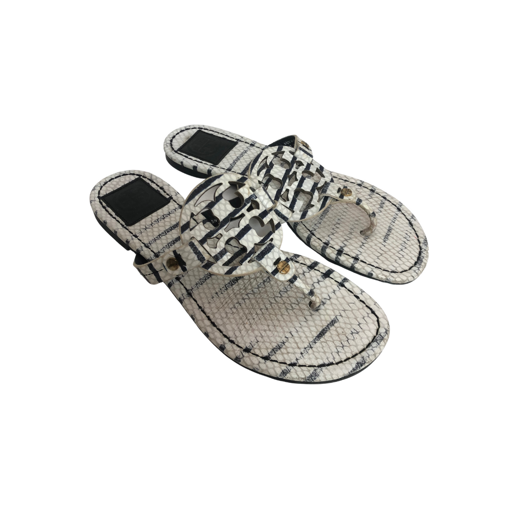Tory Burch Snakeskin Print 'Miller' Sandals | Pre Loved |