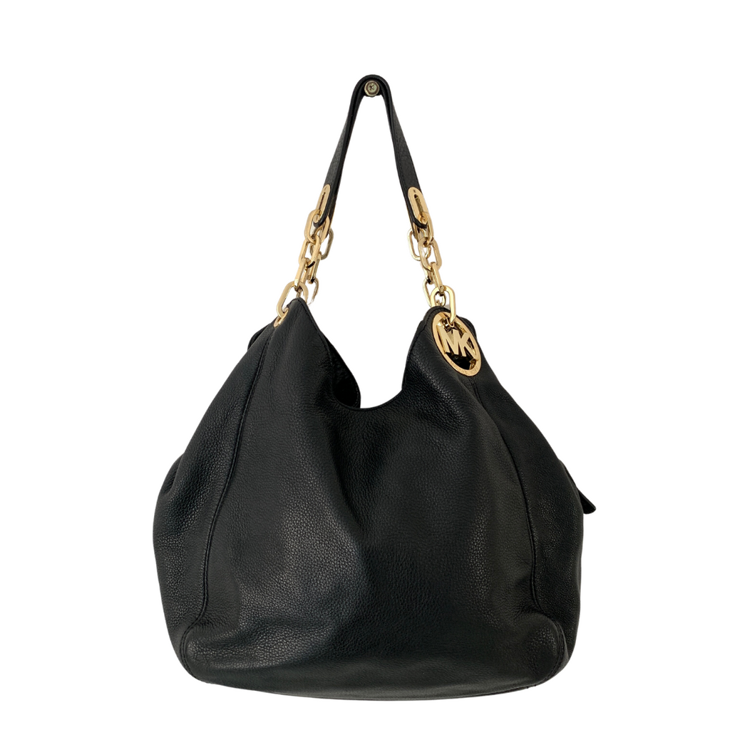 Michael Kors Black Leather Hobo Tote | Pre Loved |