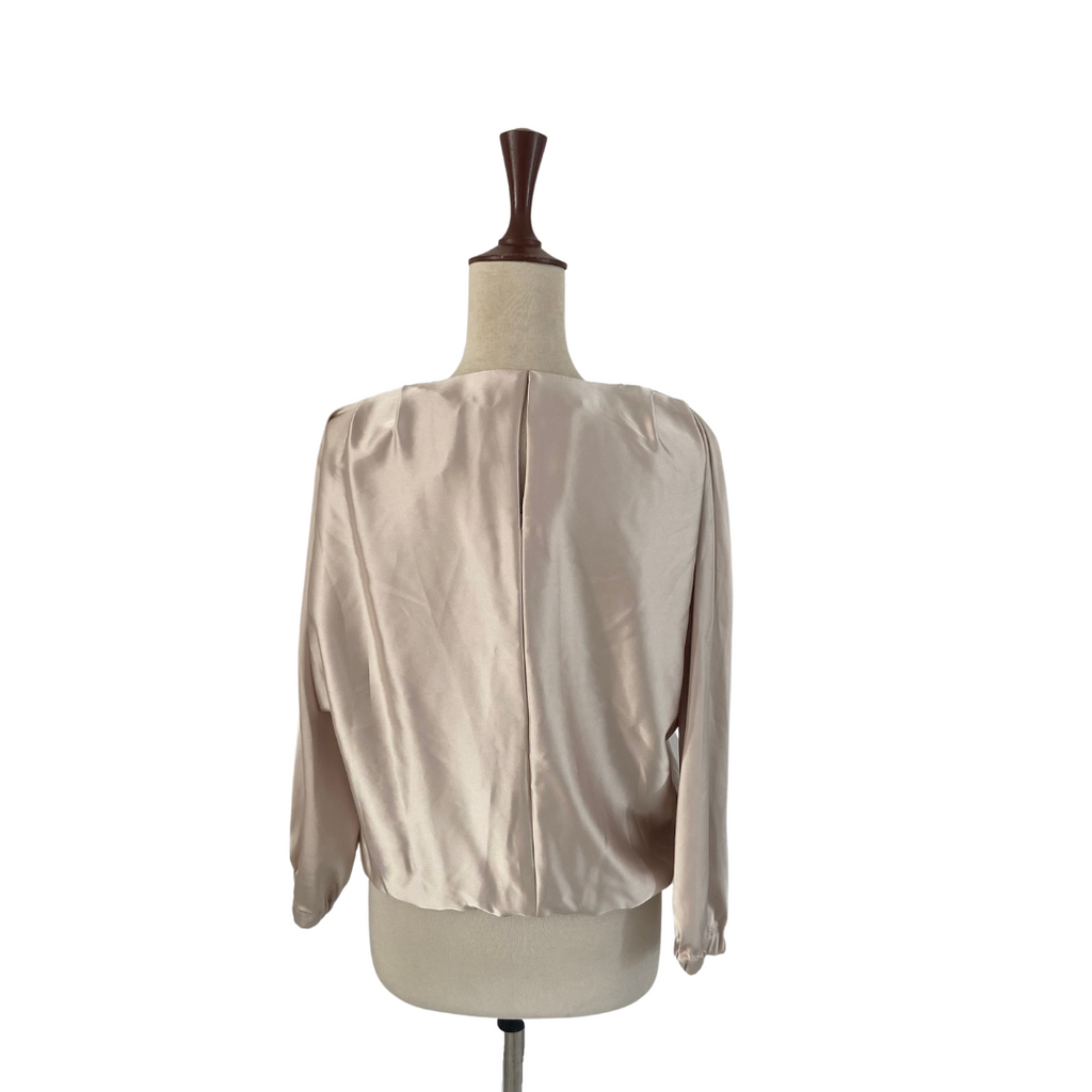 ZARA Light Gold Satin Blouse | Brand New |
