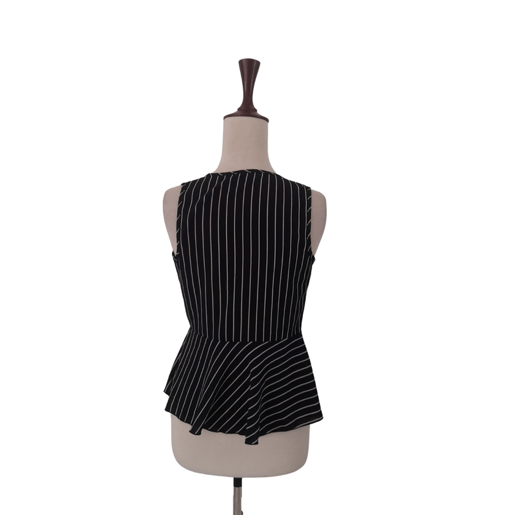 Poison Ivy Black Striped Wrap Shirt | Gently Used |