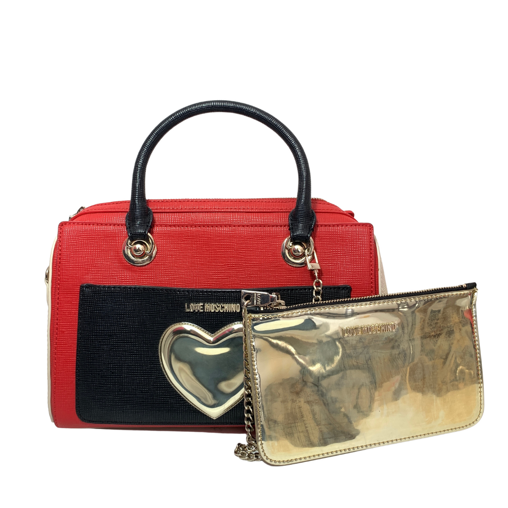 Love Moschino Tri-colour Heart Tote | Gently Used |