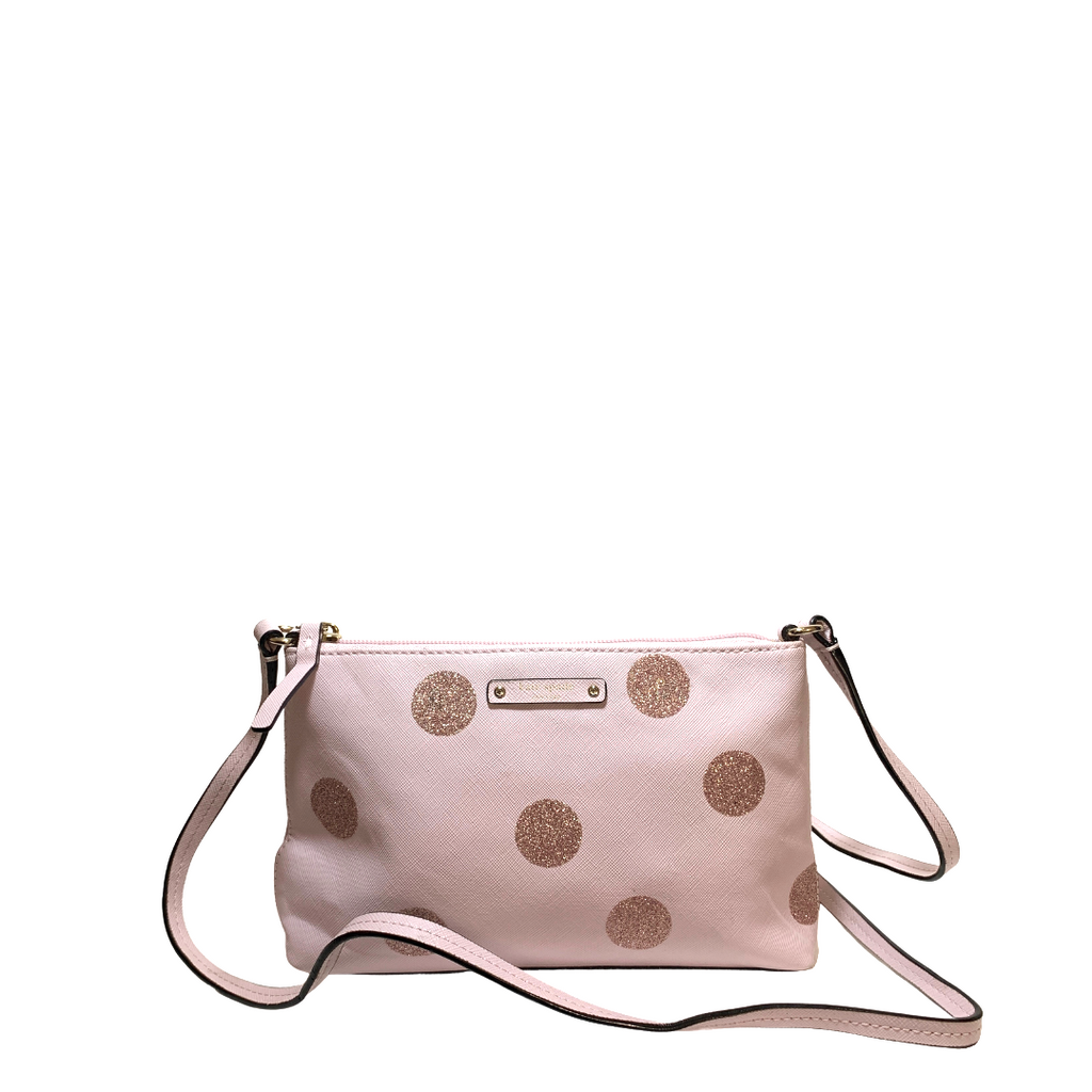 Kate Spade Pink Polka Dot Crossbody Bag | Pre Loved |