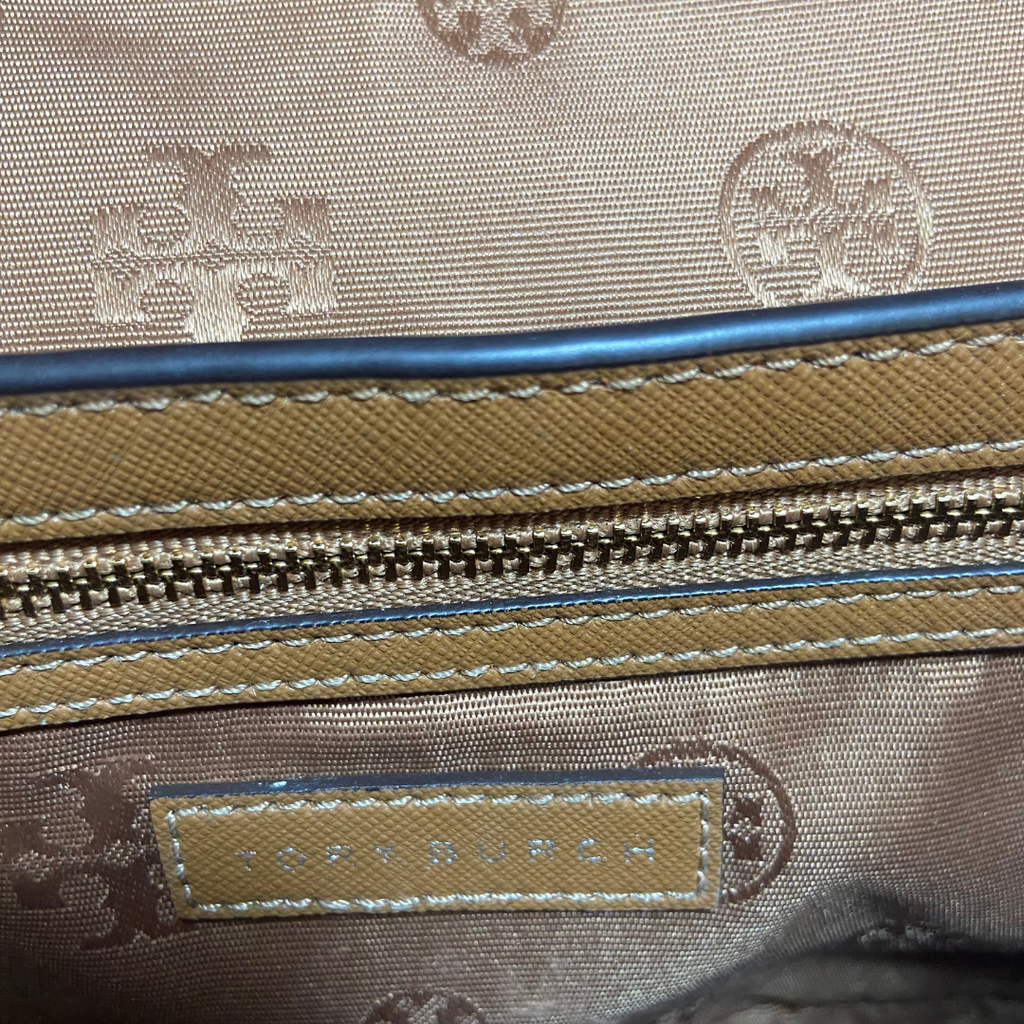 Tory Burch Brown Leather "Robinson" Chain Crossbody Bag | Gently Used |