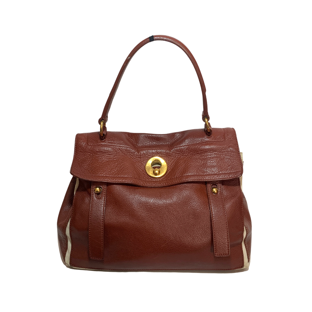 Saint Laurent Tan Leather Vintage Tote | Pre Loved |