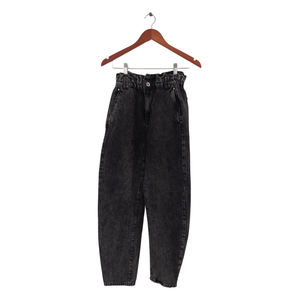 ZARA Dark Grey Denim High-waisted Jeans | Gently Used |