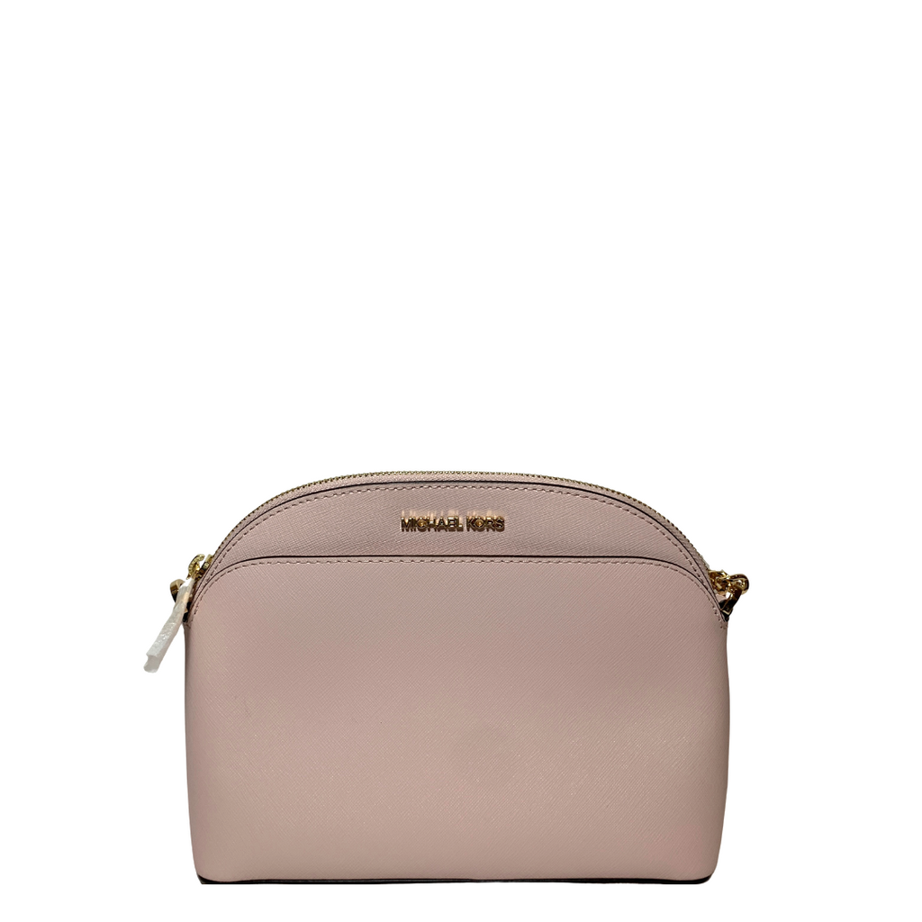 Michael Kors Powder Blush Leather Jet Set Travel Dome Crossbody Bag | Brand New |