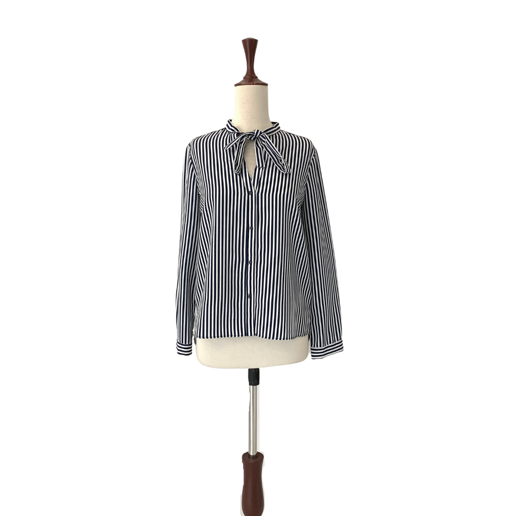 ZARA Navy Striped Knot Top | Gently Used |