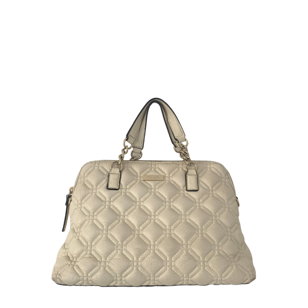 Kate Spade Cream Quilted Leather Bag | Pre Loved |