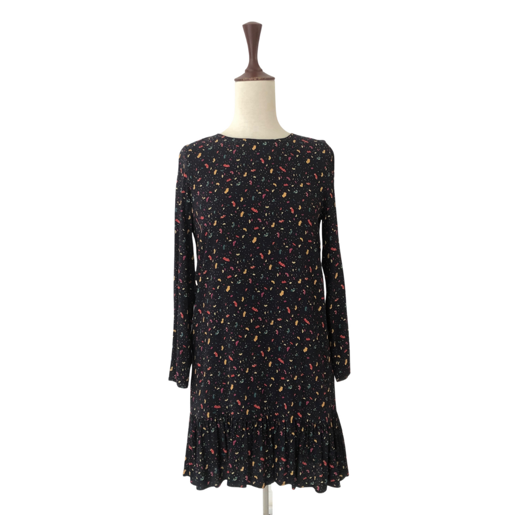 ZARA Black Car Print Knee-length Dress | Gently Used |