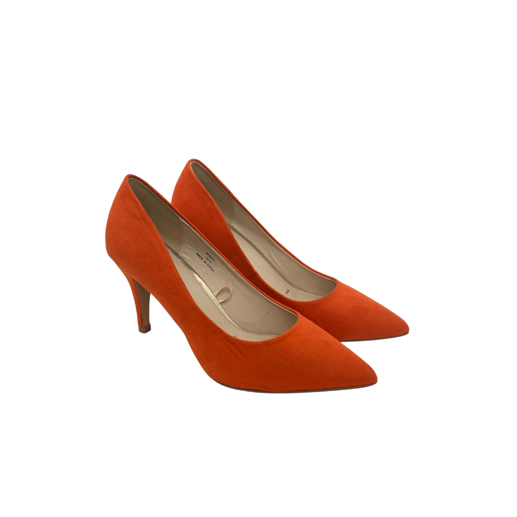 Red Herring Orange Suede Pointed Pumps | Gently Used |